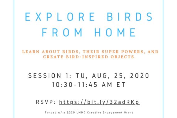 Explore Birds From Home program flyer
