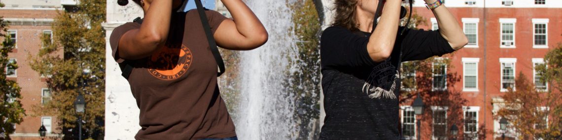 A photo of Georgia and Loyan in Washington Square Park featured in Bird Watcher's Digest